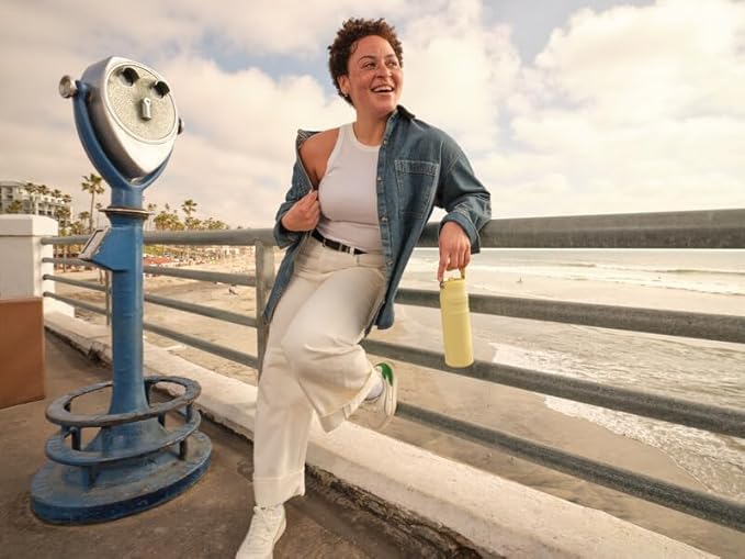 Stanley IceFlow Flip Straw 2.0 Water Bottle 24 oz | Built-In Straw with Larger Opening | Lightweight and Leak Resistant | Insulated Stainless Steel | BPA-Free | Rose Quartz