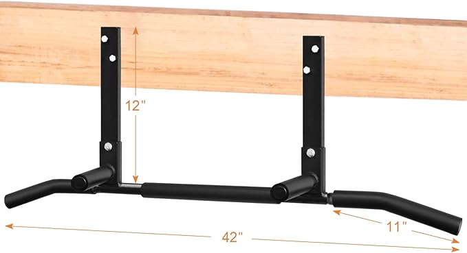 ATENTO Pull Up Bar, Chin Up Bars Ceiling Mount, Workout for Home Gym, Beam, Crossfit - Heavy-Duty, Foam Grip, Easy installation