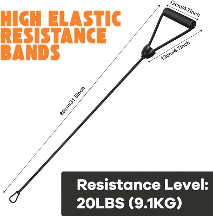 ONIPAX 1 Pair Stepper Resistance Bands with Handles & Connecting Strap – Workout & Exercise Bands for Strength Training, Muscle Toning, Home Gym Fitness Equipment