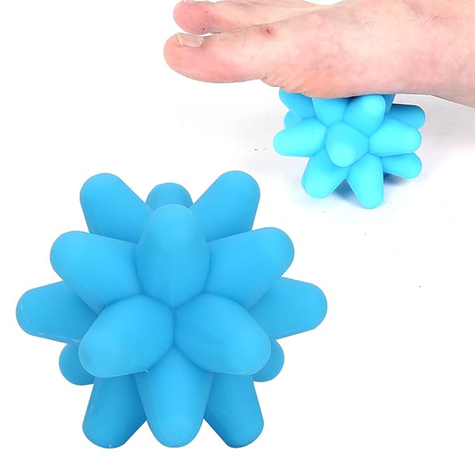 Massage Balls, Silicone Massage Ball Fitness Massage Ball For Physio, Back, Legs Massage Ball For Massage Balls & Feet Spiky Massage Balls[Blue]