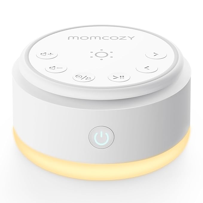 Momcozy Sound Machine for Baby-20 Soothing Sounds & Touch Warm Light Portable White Noise for Kids & Adults for Sleeping Timer and Memory | Ideal Travel Companion & Nursery Must-Have