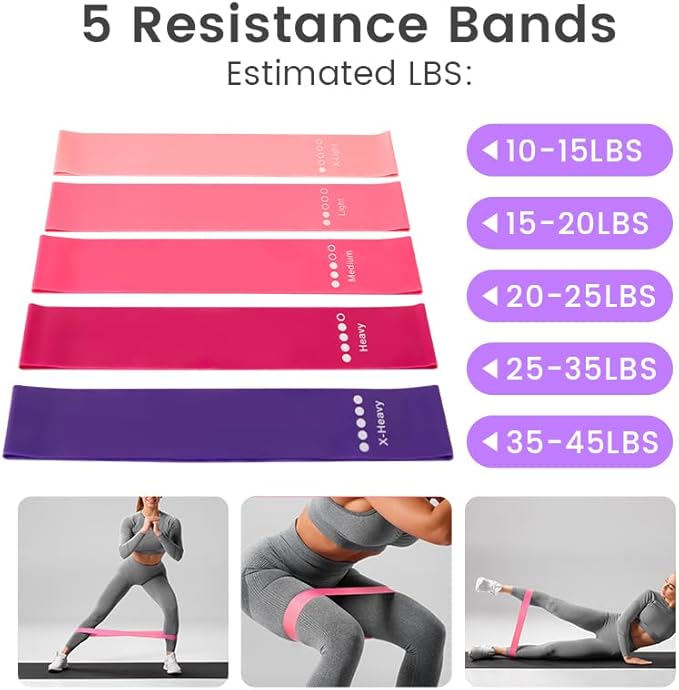 Home Pilates Essentials Kit for Women, with 5 Resistance Bands - Magic Circle Pilates Kit for Home Toning, Includes Yoga Ball, Stretch Strap & Gym Bag (13-Piece Complete Starter Set)