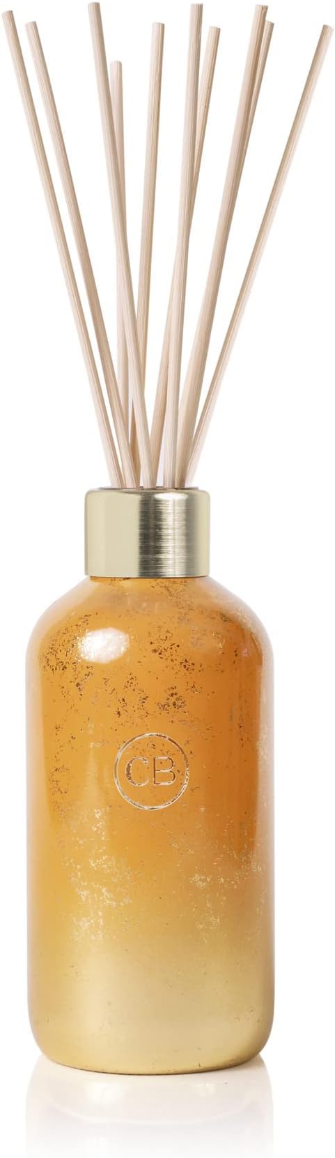 Capri Blue Glimmer Reed Diffuser Set - Includes Diffuser Sticks, Scented Oil, and Decorative Glass Bottle - Home Decor Room Freshener - Capri Blue Home Fragrance - Pumpkin Dulce (8 fl oz)