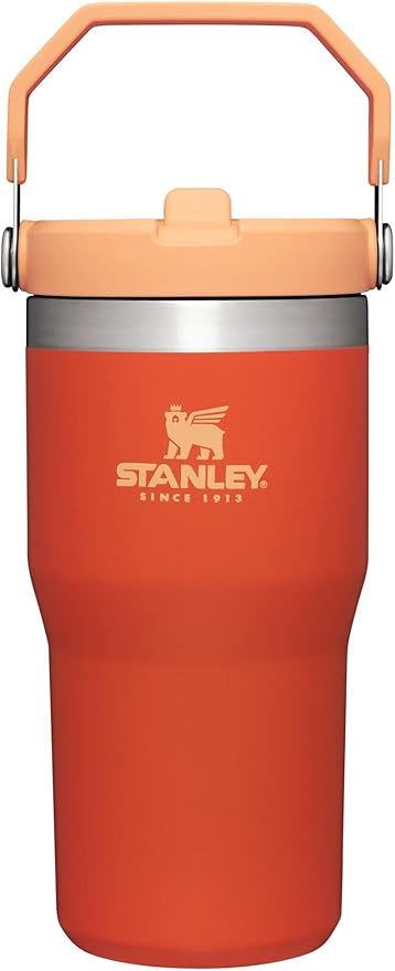 Stanley IceFlow Stainless Steel Tumbler - Vacuum Insulated Water Bottle for Home, Office or Car Reusable Cup with Straw Leak Resistant Flip Cold for 12 Hours or Iced for 2 Days, Tigerlily, 20OZ
