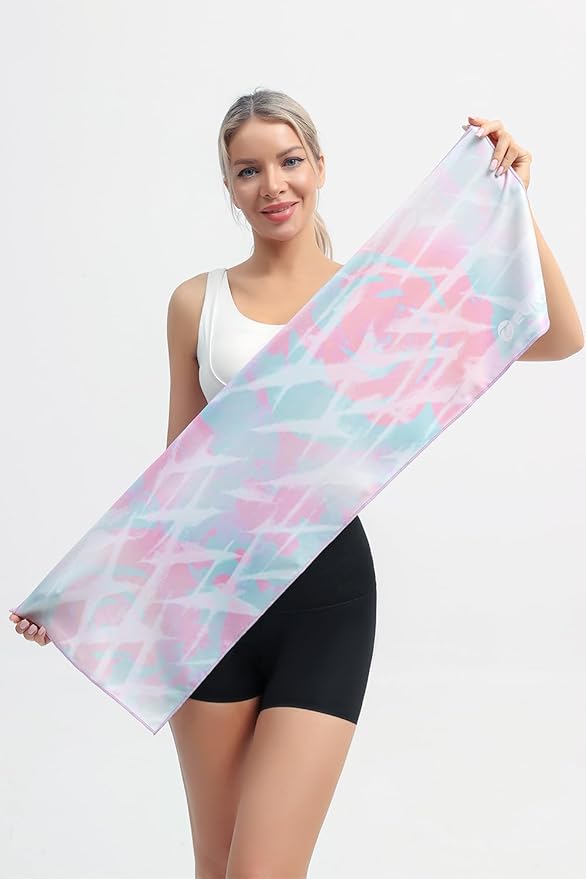 Cooling Towel, Ice Towel for Neck, Soft Microfiber Chilly Towel Stay Cool for Sports, Yoga, Running, Gym, Workout, Biking, Camping & Outdoor Activities 40"x12"