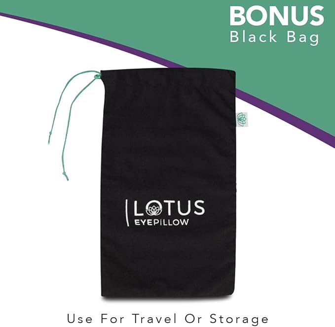 Lotus Lavender Eye Pillow with Flaxseed – Weighted Aromatherapy Mask for Meditation, Yoga & Relaxation – Spa Gift for Women & Men