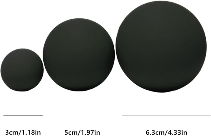 Fascia Massage Ball Set (2.48" + 1.97" + 1.18") for Muscle Relief,Yoga Deep Relaxation,Trigger Point & Active Therapy,Targeted Therapy for Full Body(3 Pieces)