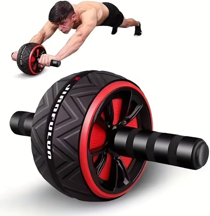Ab Roller Wheel - Core & Chest Muscle Training Wheel, Abs Workout Equipment, Fitness Equipment for Home Gym, Wider Ab Machine with Knee Pad Accessories