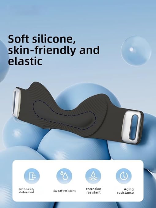 Patella Band for knee Pain Relief during exercise | Adjustable Patellar Tendon Support Strap for Running | Sports & Support | Tendonitis & Jumper's | Made with Silicone & Polyamide. (black)