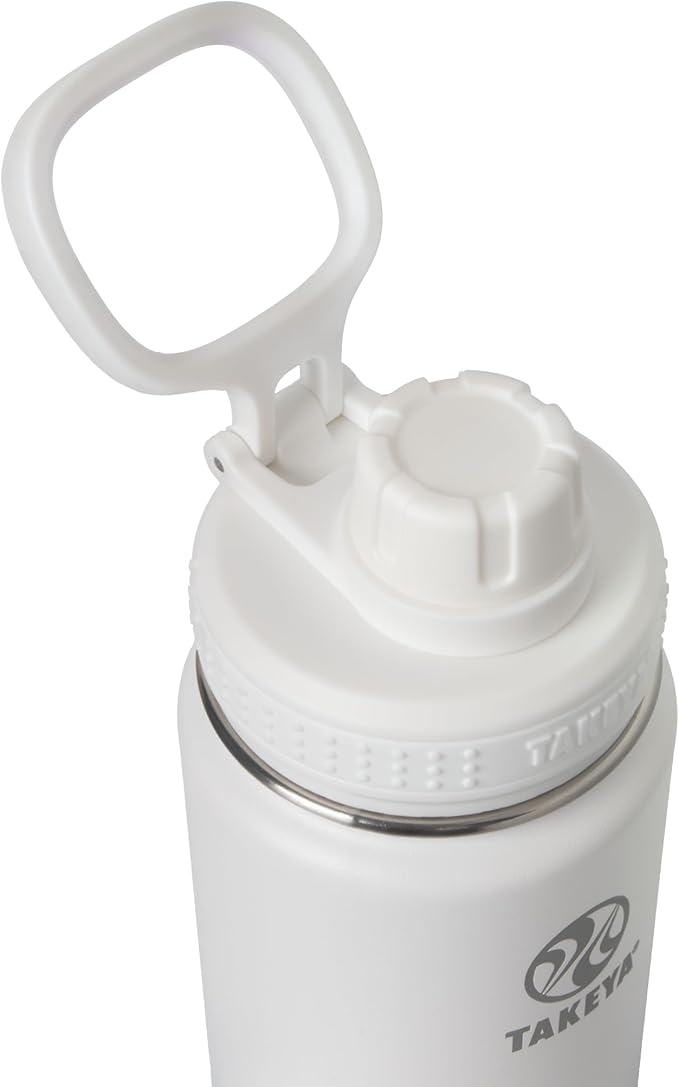 Takeya Actives Water Bottle with Spout Lid - Bottle with Double Stainless Steel Insulation - Dishwasher Safe & BPA-Free - Bottle with Spout Lid & Removable Bumper - 24 oz, Ombre Morning Mist
