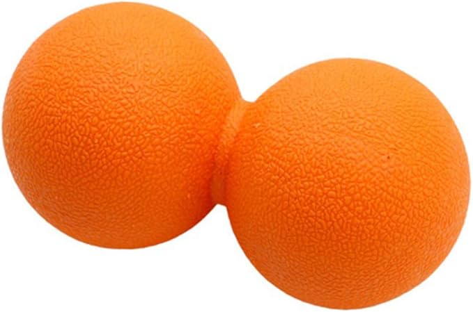 Yoga Massage Ball - Best Trigger Point Ball for Myofascial and Fascia Release, Foot and Back Massage, Therapy (Peanut Orange)
