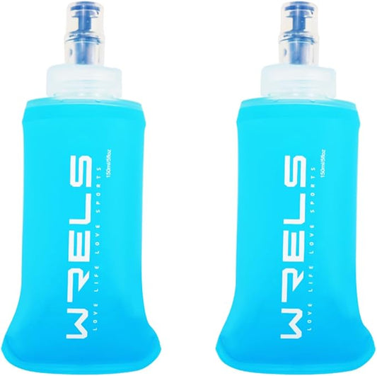 Folding Soft Flask Portable Collapsible Running Lightweight Water Bottle for Outdoor Sports,Travel with Mouthpeice Cover