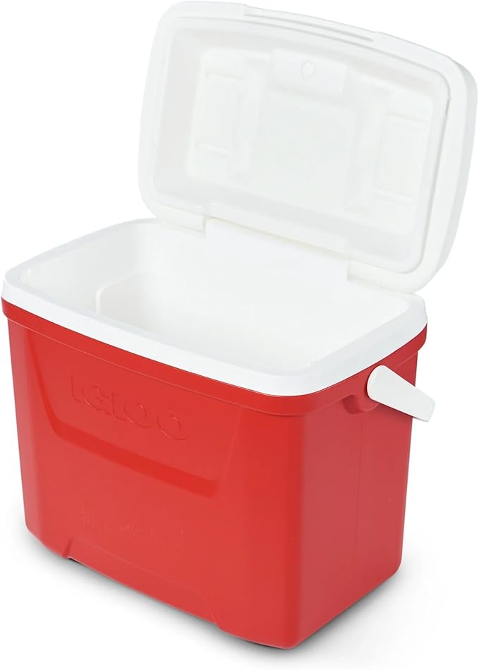 Igloos Cooler Hard-Sided Ice Chest, Insulated Portable Cooler, Heavy-Duty, Leak-Resistant Lid, Lightweight Ergonomic Handle