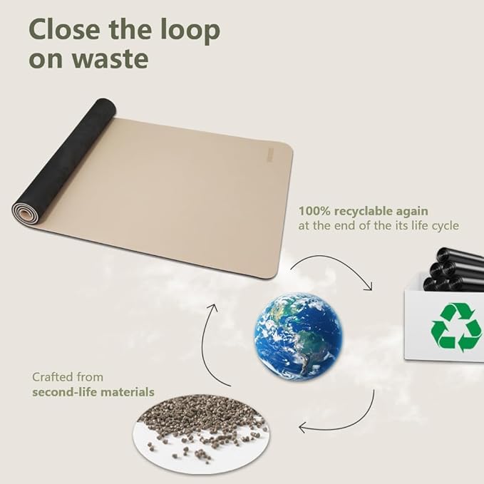 Yoga Mat Non-Slip Extra Thick 72"x32/24" Extra Wide Fitness Exercise Mat TPE Material High Elastic Hot Yoga Mat for Women Yoga Pilates Home Floor Workout (Cow Coffee)