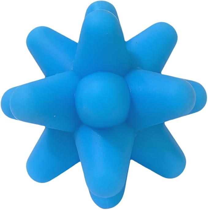 Silicone Spike Massage Ball, Spiky Stress Relief Balls for Foot, Back, Hand Therapy, Deep Tissue Trigger Point–3.15"(Blue/RED)
