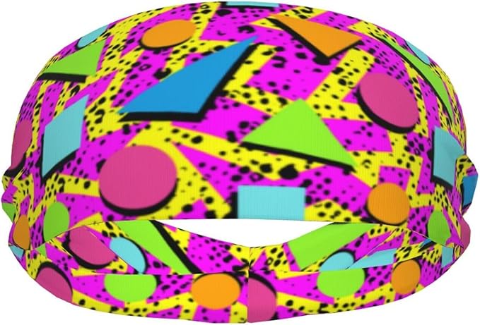 Sports Headband Moisture Wicking Sweatband for Men Women Running Cycling Yoga Fitness Workout