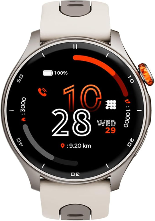 Cubitt Aura Pro Smartwatch/Fitness Tracker with 1.43" Touch AMOLED Screen, Bluetooth Call, Built in GPS, 60+ Sports, Blood Oxygen, Heart Rate, Stress/Sleep Monitor, Waterproof, Step Counter, Compass