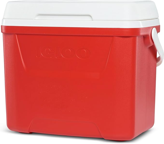 Igloos Cooler Hard-Sided Ice Chest, Insulated Portable Cooler, Heavy-Duty, Leak-Resistant Lid, Lightweight Ergonomic Handle
