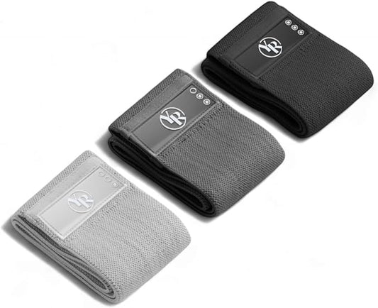 Fabric Booty Band Set for Pilates and Other Workouts- 3 Levels of Resistance 100% Latex Free