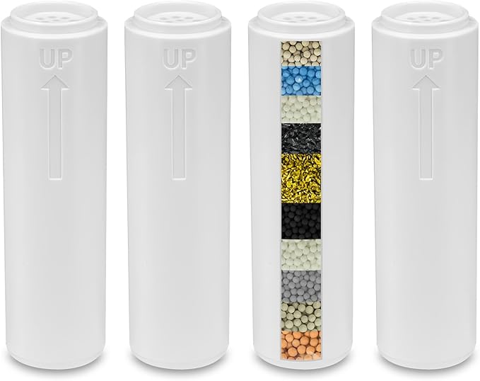 Multi-Stage Shower Filter Replacement Compatible with SparkPod Shower Filter For Handheld Shower Head, 4Pack