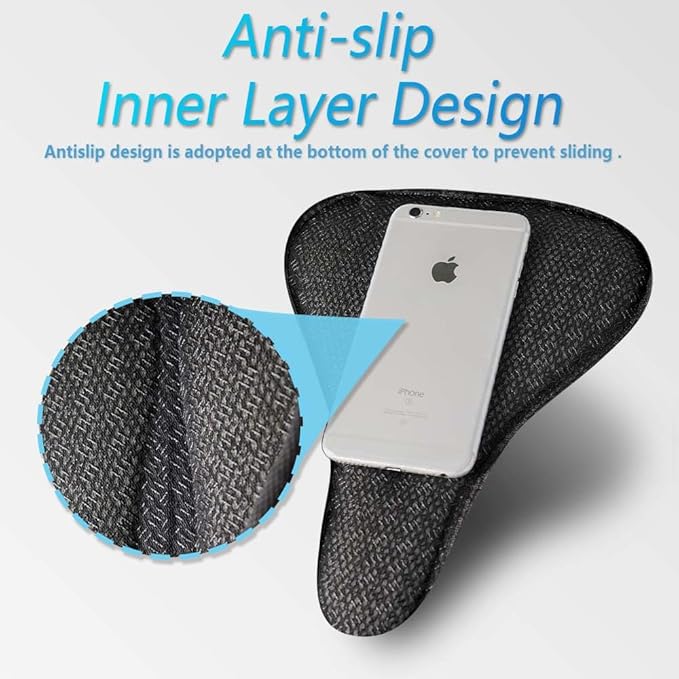 YLG Bike Seat Cover, Memory Foam & Gel Bike Seat Cushion Cover for Men Women, Comfortable Bicycle Seat Cover for Peloton/Fixed/Cruiser/Indoor/Outdoor Bike seat with Waterproof Cover