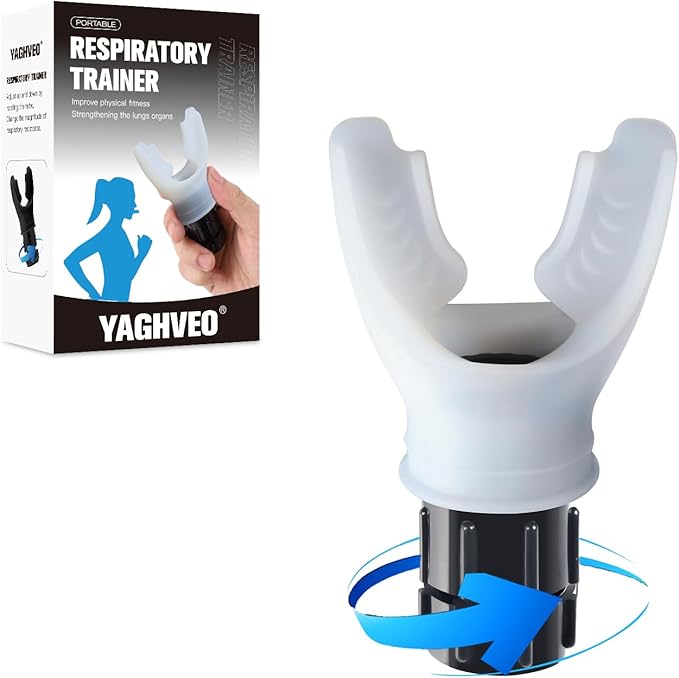 Breathe Trainer,Muscle Trainer,Portable Adjustable Trainer for and Muscular Exercise - Suitability Running Daily Fitness Training, Easy to Clean,Clean for All Adults（White）