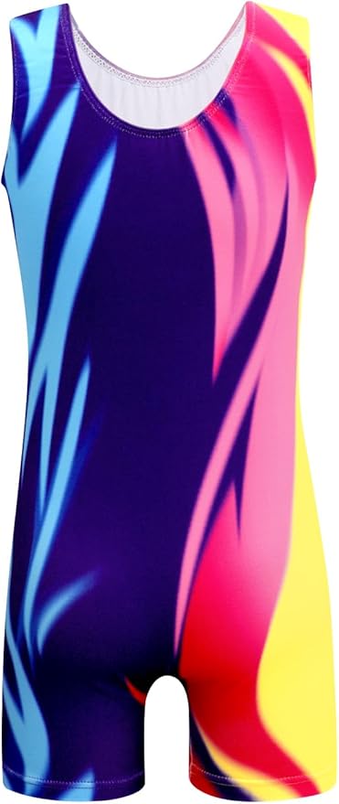 EQSJIU Leotards for Girls Gymnastics Sleeveless Sparkly Toddler Tumbling Outfits Dance Clothes Biketards for Kids 1-10 Years