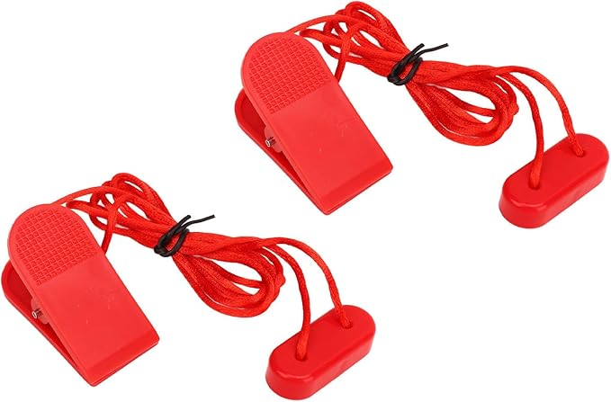 2pcs Magnetic Safety Switch, Strong Clip Fitness Magnet Key, Auto Stop Running Machine Key Replacement Fitness Magnet Key for Home Gym Commercial Treadmills