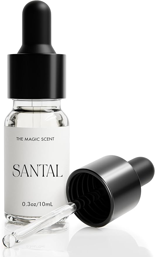 Santal Diffuser Oil - Fragrance Scent - Cold-Air & Ultrasonic - Santal Essential Oil - Diffuser Oils Scents for Home - Sandalwood Oil - 0.3 fl oz, 10 mL