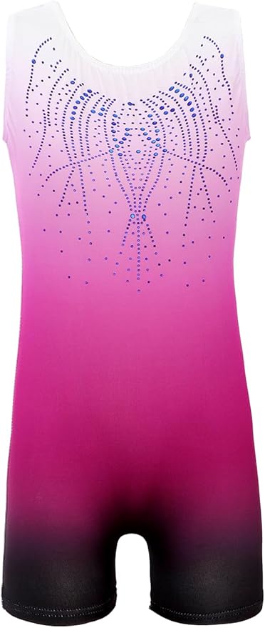 EQSJIU Leotards for Girls Gymnastics Sleeveless Sparkly Toddler Tumbling Outfits Dance Clothes Biketards for Kids 1-10 Years