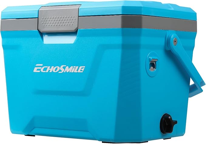EchoSmile Portable Cooler 20L/21qt, Outdoor Insulated Ice Chest Box