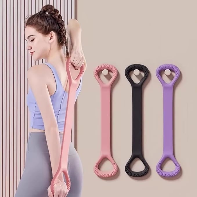 Resistance Bands for Exercise,6-Tube Elastic Yoga Pedal Puller Resistance Band, Natural Latex Tension Rope Fitness Equipment, for Abdomen/Waist/Arm/Leg Stretching Slimming Training (Purple)