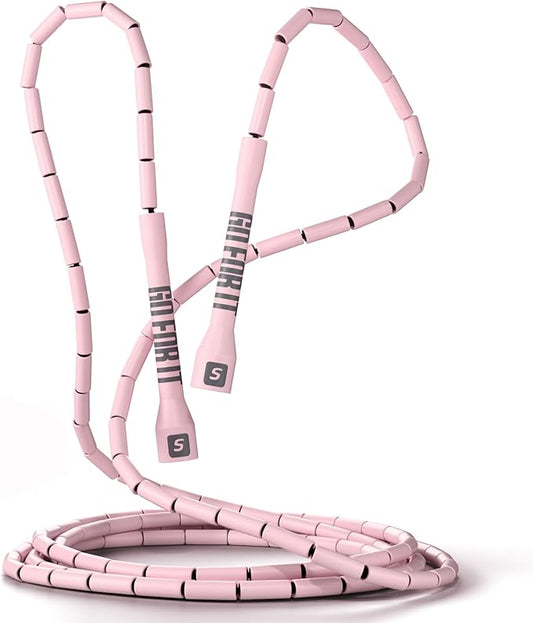 Sportbit Elite Beaded Jump Rope - Adjustable Speed Rope for Fitness, CrossFit, Boxing - Tangle-Free, Lightweight