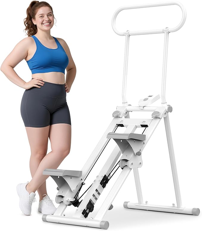 ERGOLIFE Stair Stepper with 6-Level Adjustable Resistance, 350lbs Upgrade Foldable Stairmaster Machine for Home Gym Workout, Cardio Stair Climber with Low Noise