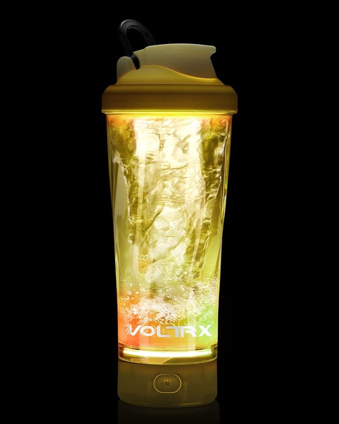VOLTRX Premium Electric Protein Shaker Bottle, Made with Tritan - BPA Free - 24 oz Vortex Portable Mixer Cup/USB C Rechargeable Shaker Cups for Protein Shakes