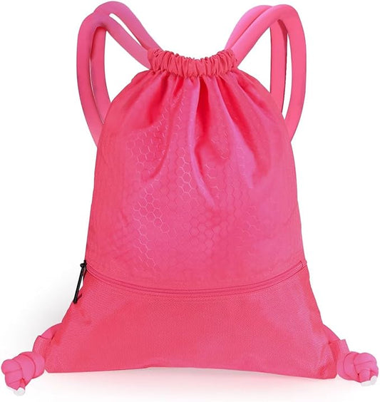 GAENMESH Drawstring Backpack Bag for Sports Lightweight Foldable Gym Bag with Sturdy Draw Cord Shoulder Strap Hiking Travel Camping