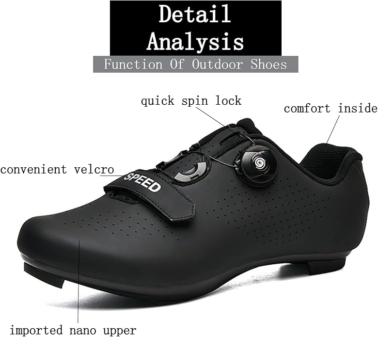 Unisex Cycling Shoes Compatible with pelaton Indoor Road Bike Shoes Mountain Shoes for Men & Women Delta Cleats Clip Outdoor Pedal Bicycle Shoes MTB Shoes for Men