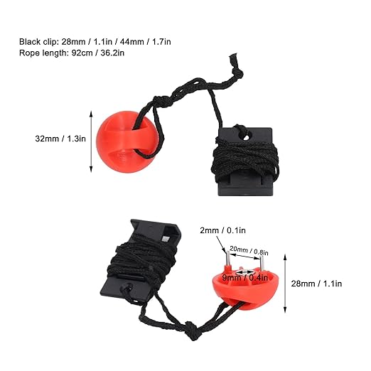 Universal Treadmill Safety Key 2 Pcs, Compatible with Nordictrack, Proform, Weslo, Golds Gym, Healthrider and All ICON Common Treadmills