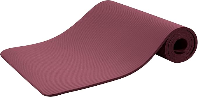Quality Exercise Yoga Mat, 1/2-Inch Thick High-Density Foam for Full-body workout, Anti-Tear and non-slip Surface, Includes Carry Strap for Home & Studio Workouts,Multiple Options