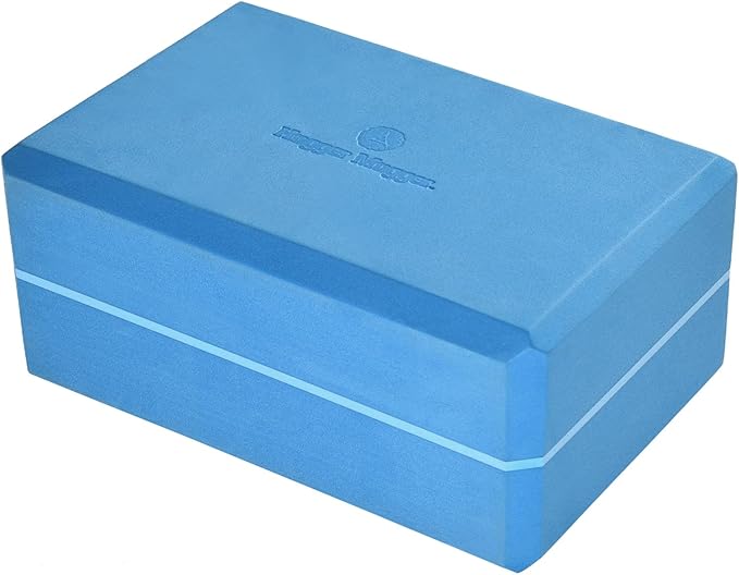 Hugger Mugger 4 in. Foam Yoga Block - Strong and Stable, Beveled Edges for Comfort, Most Favored Block Size, Helps with Alignment and Support in Many Poses