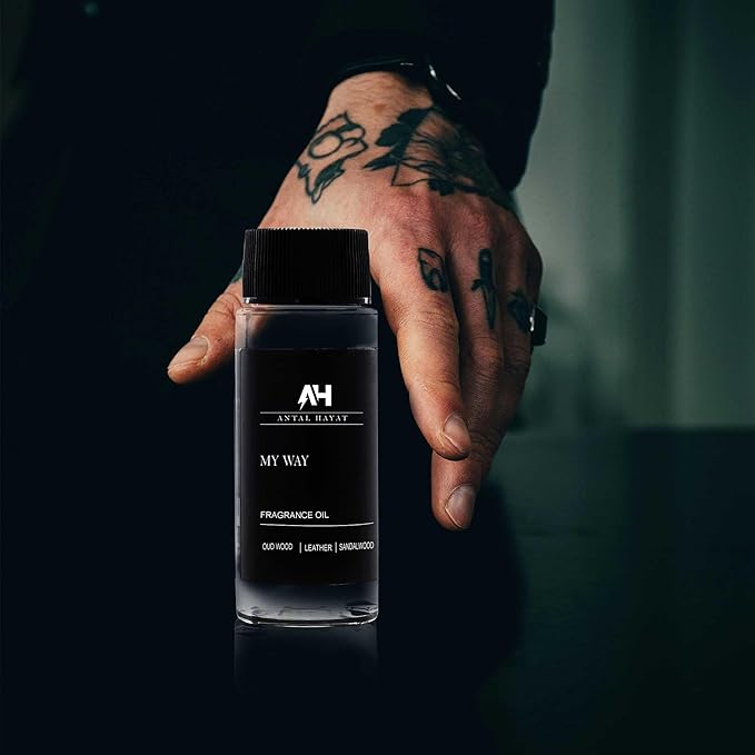 My Way Essential Oil Scent 50ml - Antal Hayat Diffuser Oil - Home Luxury Scents - Lemon, Comforting Sandalwood, Warm Cedarwood & Pretty Iris - Diffuser Oil Blends for Aromatherapy