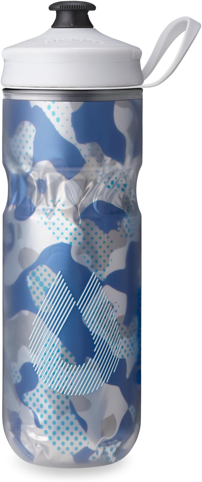 HydraPak | Polar Bottle - Polar Sport Insulated Water Bottle - BPA-Free, Sport & Bike Squeeze Bottle with Handle (Contender Blue, 600ml / 20oz)