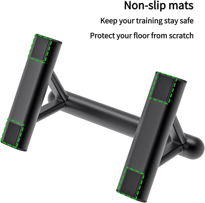 SELEWAERE Parallettes Floor Workout Push Up Handles Non-Slip Pushup Bars Handstand Bars for Calisthenic Fitness Sturdy Steel Tubing, Load up to 600 lbs