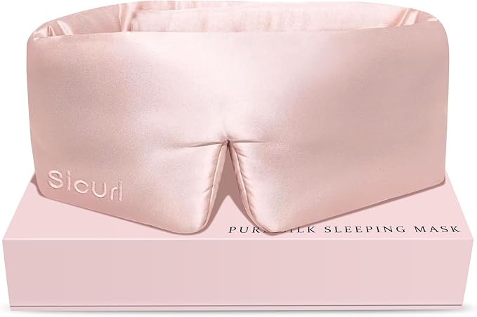 Eyelash Sleeping Mask for Lash Extensions 23 Momme 100% Mulberry Silk Sleep Mask, Soft Pressureless, Blackout Sleep Mask for Side Sleeper All Night Sleep, Travel Accessories for Women