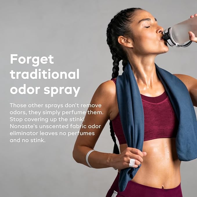 Nonaste Odor Eliminating Spray - 16 Fl Oz (Pack of 1) - Shoe & Yoga Mat Spray, Boxing Glove Deodorizer, Gym Bag Deodorizer, Fabric Odor Eliminator - No Washing Needed