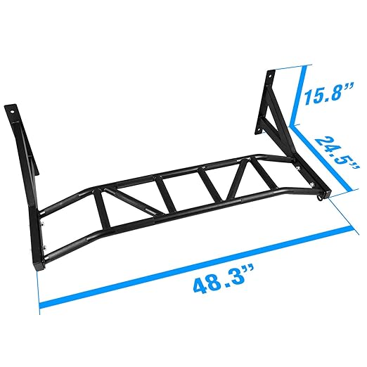 Yes4All Heavy Duty Wall Mounted Pull Up Bar – Multi-Grip Pull Up Bar Ceiling Mount / Ceiling Mount Pullup bar / Chin Up Bar for Home Gym Workout