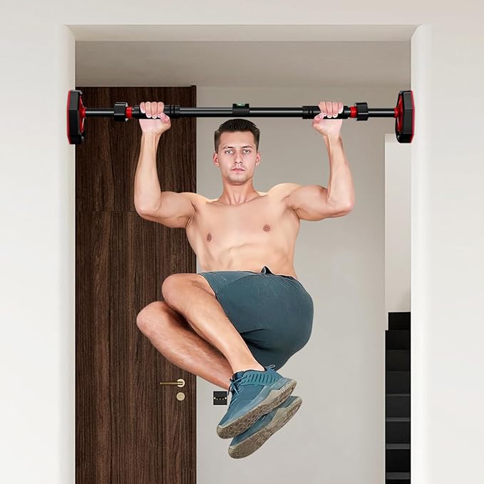 Mipcase Doorway Pull Up Bar, Adjustable Strength Training Bar Portable Gym Equipment for Home Fitness