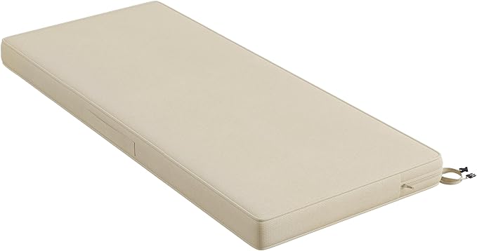 Codi Outdoor Bench Cushion 60 inch, Double Waterproof Patio Furniture Cushions Replacement for Swing, Porch, Couch, 60x18x3'', Beige