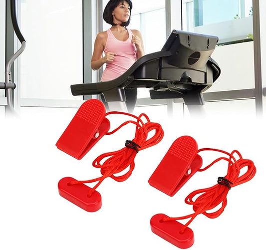 Hapivida Magnet Safety Key, Universal Magnetic Safety Switch for Treadmills with Strong Clip, ABS and Polyester, 2pcs Replacement Parts for Running Machines