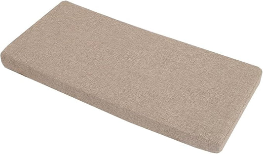 Custom Long Dining Bench Cushion for Indoor Furniture Non-Slip Rectangle Window Seat Cushions 60 x14 Inch, Khaki